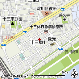 淀川地区保護司会周辺の地図