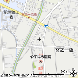 静岡県磐田市宮之一色686-1周辺の地図