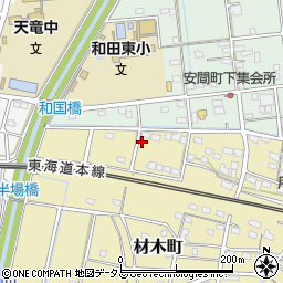 静岡県浜松市中央区材木町122周辺の地図