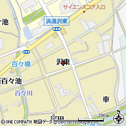 愛知県豊橋市浜道町沢東周辺の地図