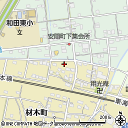静岡県浜松市中央区材木町97周辺の地図