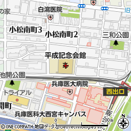 平成記念会館周辺の地図