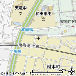 静岡県浜松市中央区材木町137周辺の地図
