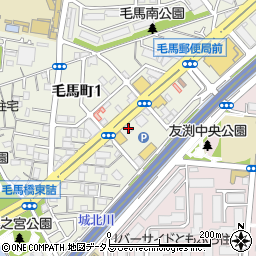 松屋都島毛馬店周辺の地図