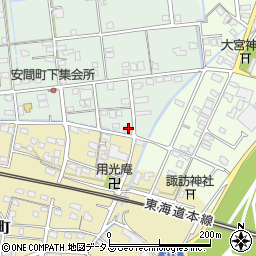 静岡県浜松市中央区安間町596周辺の地図