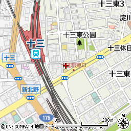 ジャノメミシン出張修理大阪受付フリーダイヤル周辺の地図
