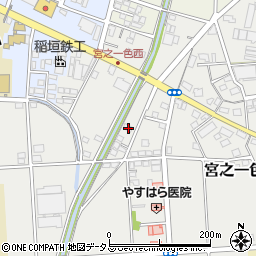 静岡県磐田市宮之一色676-2周辺の地図
