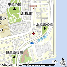 兵庫県芦屋市浜風町周辺の地図