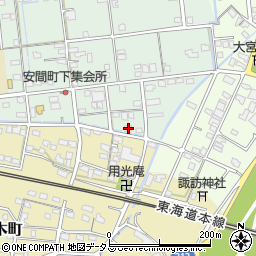 静岡県浜松市中央区安間町602周辺の地図