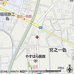 静岡県磐田市宮之一色640-4周辺の地図