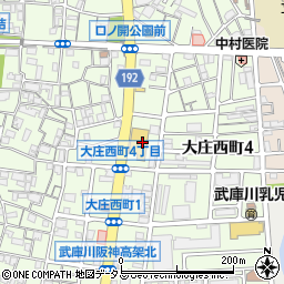 兵庫県尼崎市大庄西町4丁目13周辺の地図