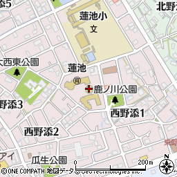 播磨町役場　北部子育て支援センター周辺の地図