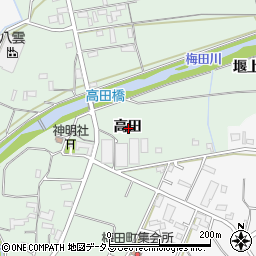 愛知県豊橋市高田町高田周辺の地図