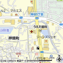 オートバックス・奈良押熊店周辺の地図