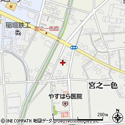 静岡県磐田市宮之一色655-5周辺の地図