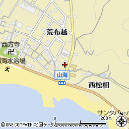 愛知県知多郡南知多町山海松生周辺の地図