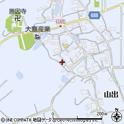 三重県伊賀市山出865周辺の地図