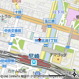 おんどり庵 阪神尼崎店周辺の地図
