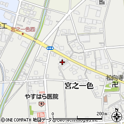 静岡県磐田市宮之一色795周辺の地図