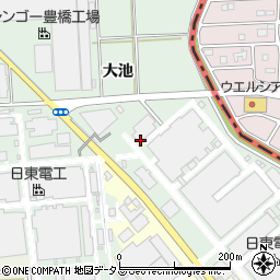 愛知県豊橋市中原町（一町田）周辺の地図