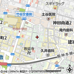 兵庫県尼崎市西本町8丁目384周辺の地図