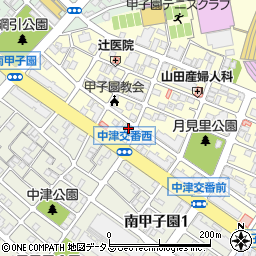 リンダプラヤ甲子園周辺の地図