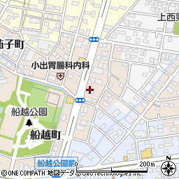 天狗　浜松船越店周辺の地図