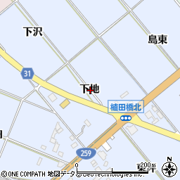 愛知県豊橋市磯辺下地町下地周辺の地図