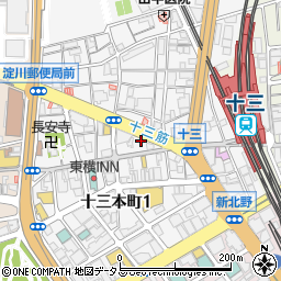 カレーハウスＣｏＣｏ壱番屋十三駅西口店周辺の地図