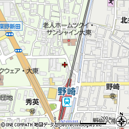 ローソンＪＲ野崎駅北店周辺の地図