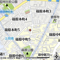 兵庫県神戸市灘区篠原中町5丁目10周辺の地図