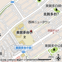 兵庫県神戸市西区美賀多台7丁目24-2周辺の地図