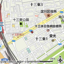 アースサポート大阪淀川周辺の地図