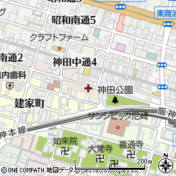 兵庫県尼崎市神田南通1丁目周辺の地図