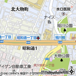 兵庫三菱尼崎店周辺の地図