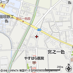 静岡県磐田市宮之一色655-7周辺の地図