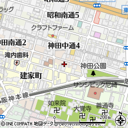 兵庫県尼崎市神田南通1丁目28周辺の地図