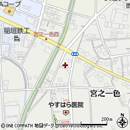 静岡県磐田市宮之一色655周辺の地図