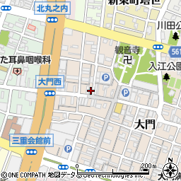 三重県津市大門22-1周辺の地図