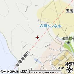 兵庫県神戸市灘区上野観音寺山周辺の地図
