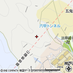 兵庫県神戸市灘区上野（観音寺山）周辺の地図