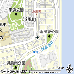 兵庫県芦屋市浜風町19-8周辺の地図