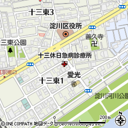 大阪市淀川区医師会館周辺の地図