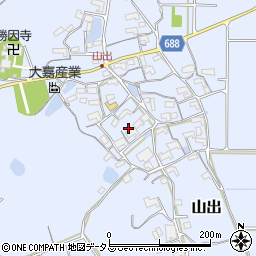 三重県伊賀市山出873周辺の地図