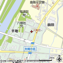 愛知県豊橋市大崎町東里中周辺の地図