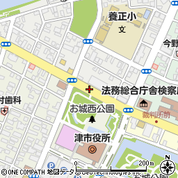 津市役所NHK前周辺の地図