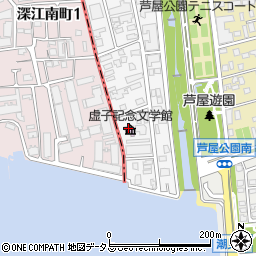 虚子記念文学館周辺の地図