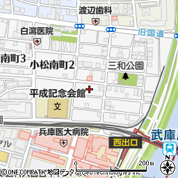 兵庫県西宮市小松南町1丁目11周辺の地図