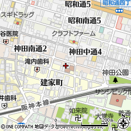 兵庫県尼崎市神田南通1丁目11周辺の地図