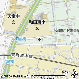 静岡県浜松市中央区安間町668周辺の地図